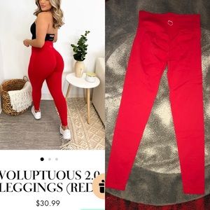 PeachyBunz Voluptuous 2.0 Leggings (Red)